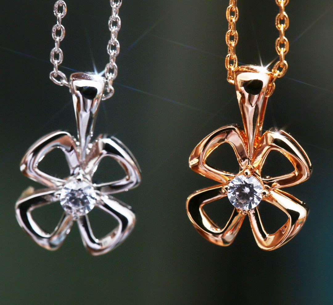 [Pearl Jewelrys]FIOREVER NECKLACE DIAMOND CENTER