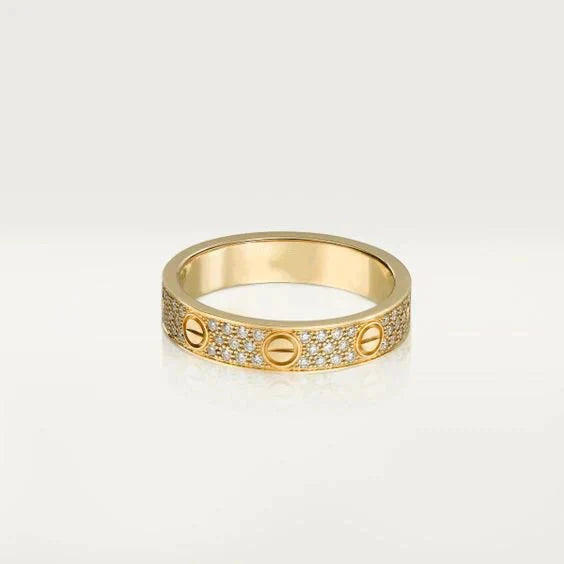 [Pearl Jewelrys]LOVE RING 3.6MM DIAMOND PAVED