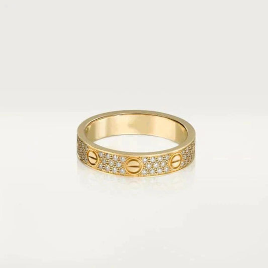 [Pearl Jewelrys]LOVE RING 3.6MM DIAMOND PAVED