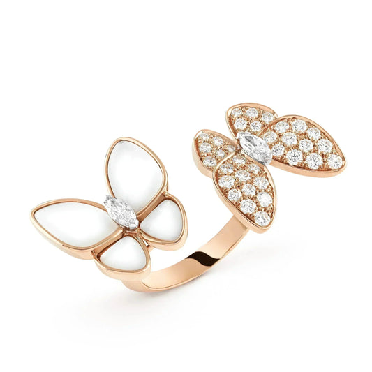 [Pearl Jewelrys]TWIN BUTTERFLY DIAMOND MOP RING